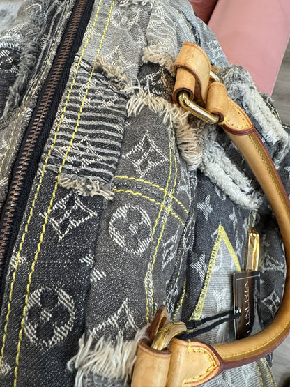 Louis Vuitton Denim Patchwork Bowling Bag (Limited Edition)