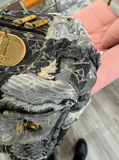 Louis Vuitton Denim Patchwork Bowling Bag (Limited Edition)