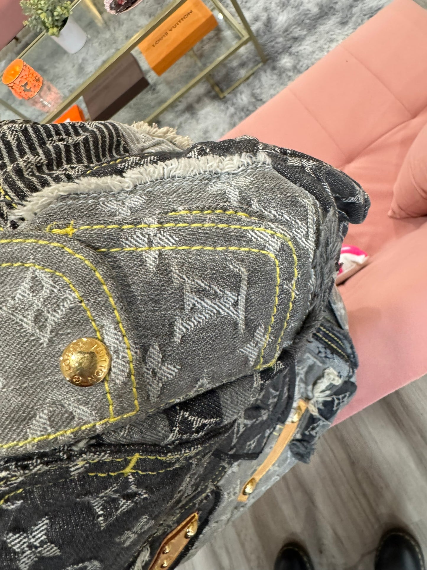 Louis Vuitton Denim Patchwork Bowling Bag (Limited Edition)