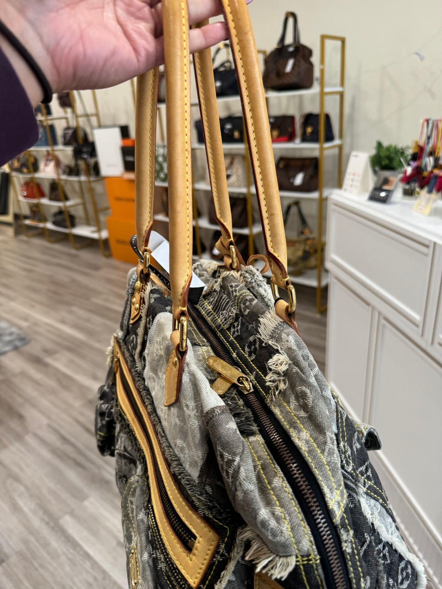 Louis Vuitton Denim Patchwork Bowling Bag (Limited Edition)