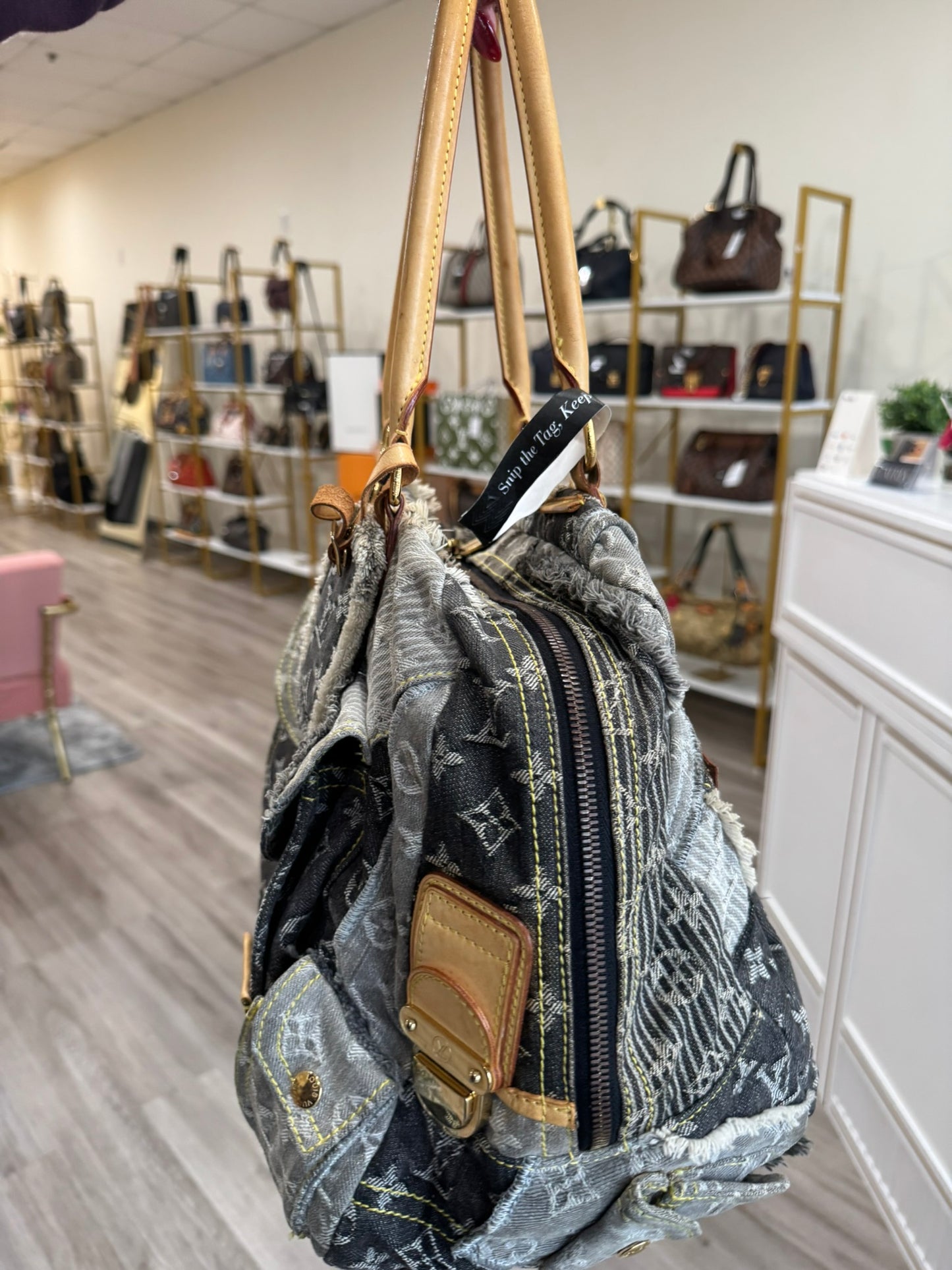 Louis Vuitton Denim Patchwork Bowling Bag (Limited Edition)