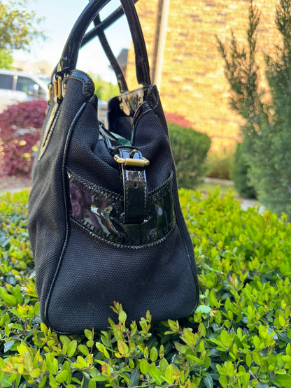 Fendi Du Jour in Black Canvas with Studded Detail