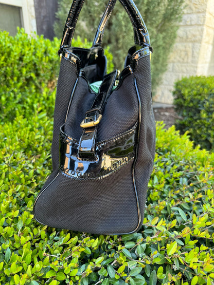 Fendi Du Jour in Black Canvas with Studded Detail