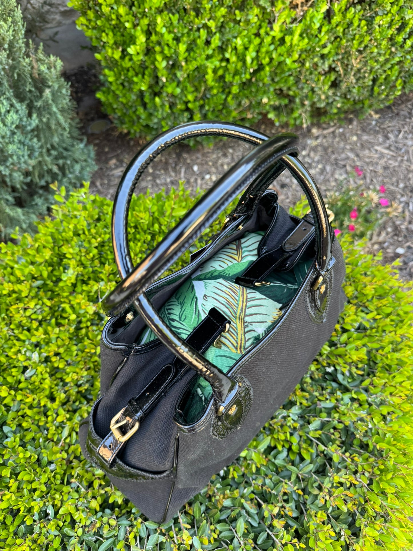 Fendi Du Jour in Black Canvas with Studded Detail