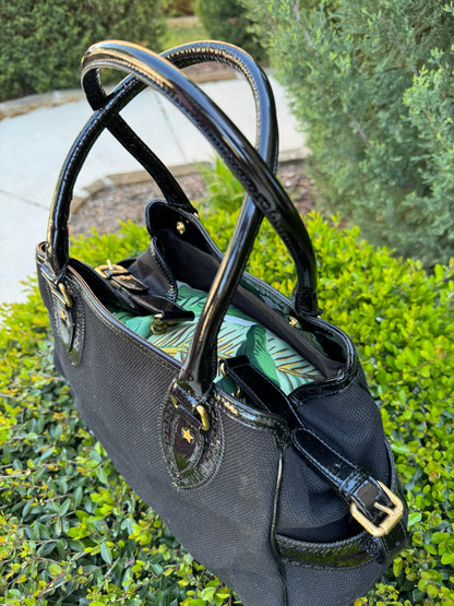 Fendi Du Jour in Black Canvas with Studded Detail