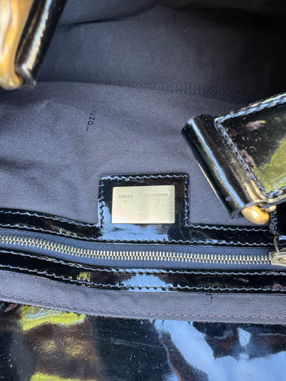 Fendi Du Jour in Black Canvas with Studded Detail