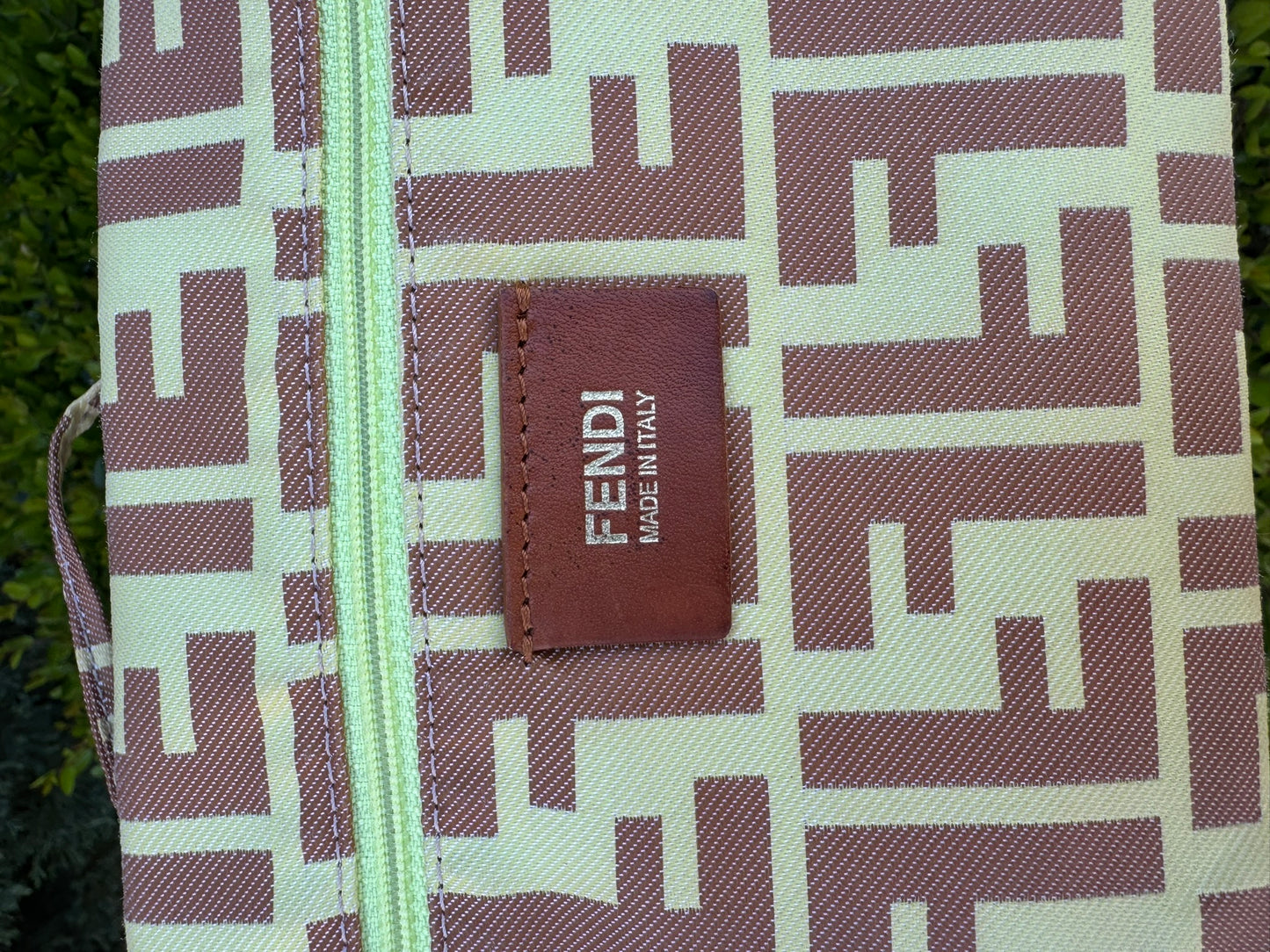 Fendi Zucca Nylon Roll Tote in Medium Size with Pouch