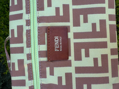 Fendi Zucca Nylon Roll Tote in Medium Size with Pouch
