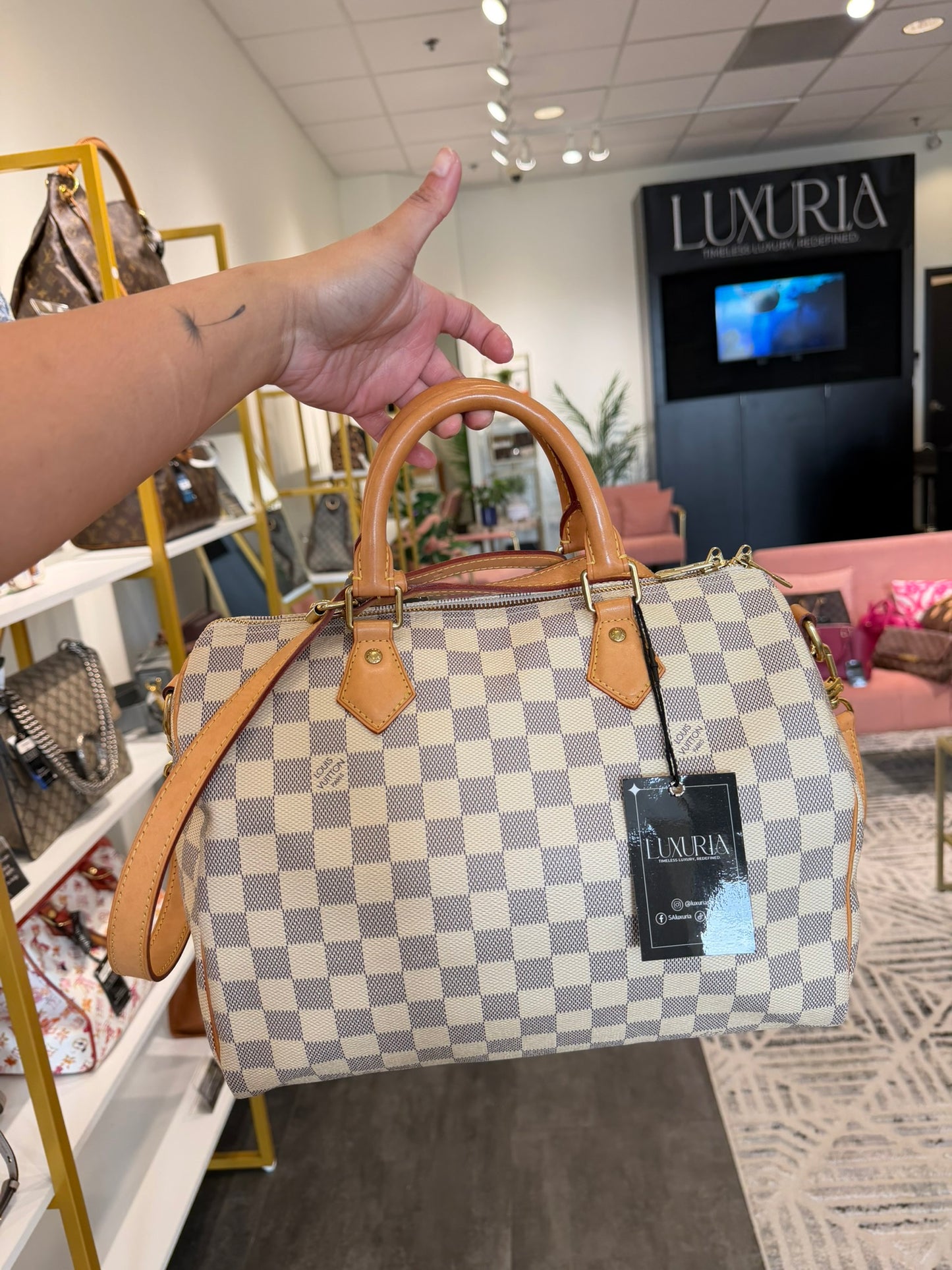 Louis Vuitton Speedy Bandoulière 35 – Damier Azur