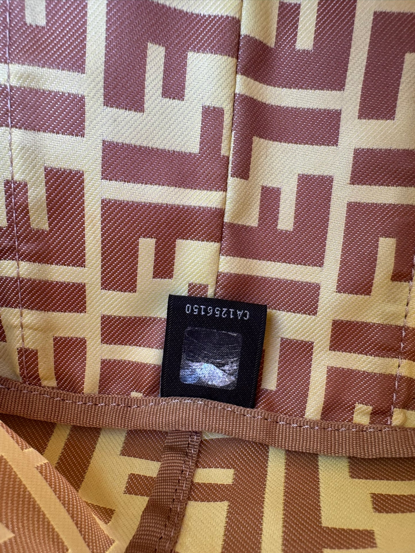 Fendi Zucca Nylon Roll Tote in Medium Size with Pouch