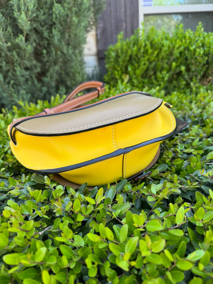 Loewe Small Gate Crossbody Bag in Mocca Yellow & Pecan