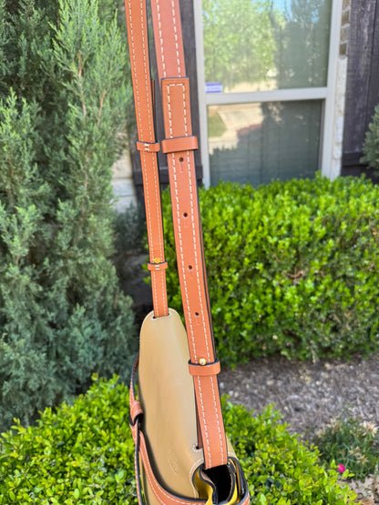 Loewe Small Gate Crossbody Bag in Mocca Yellow & Pecan