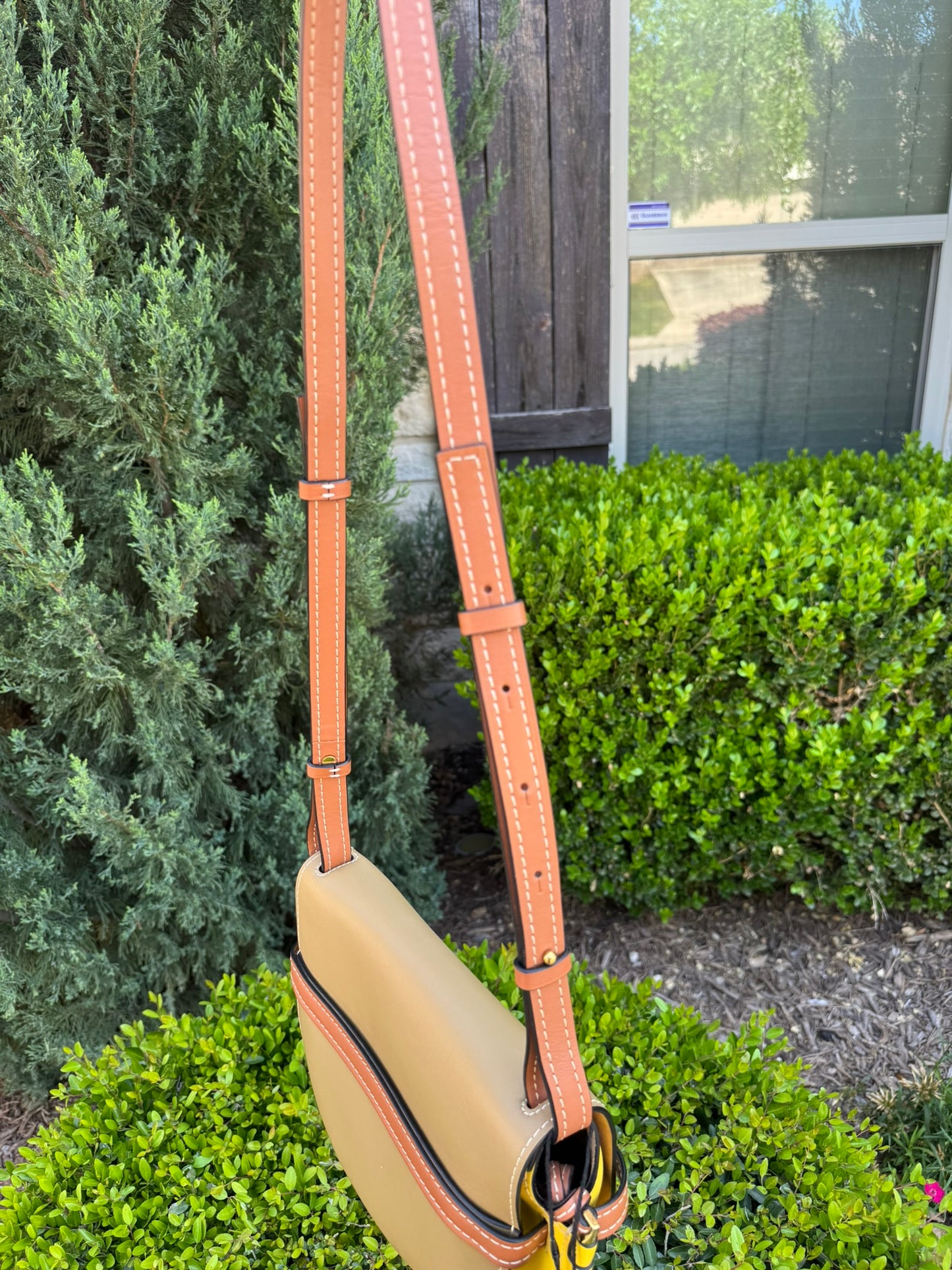 Loewe Small Gate Crossbody Bag in Mocca Yellow & Pecan