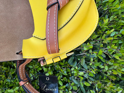 Loewe Small Gate Crossbody Bag in Mocca Yellow & Pecan