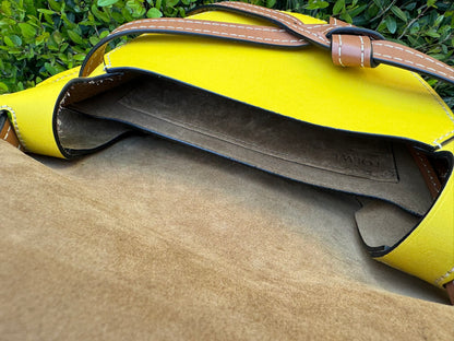 Loewe Small Gate Crossbody Bag in Mocca Yellow & Pecan