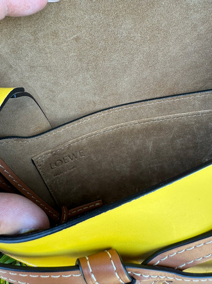 Loewe Small Gate Crossbody Bag in Mocca Yellow & Pecan