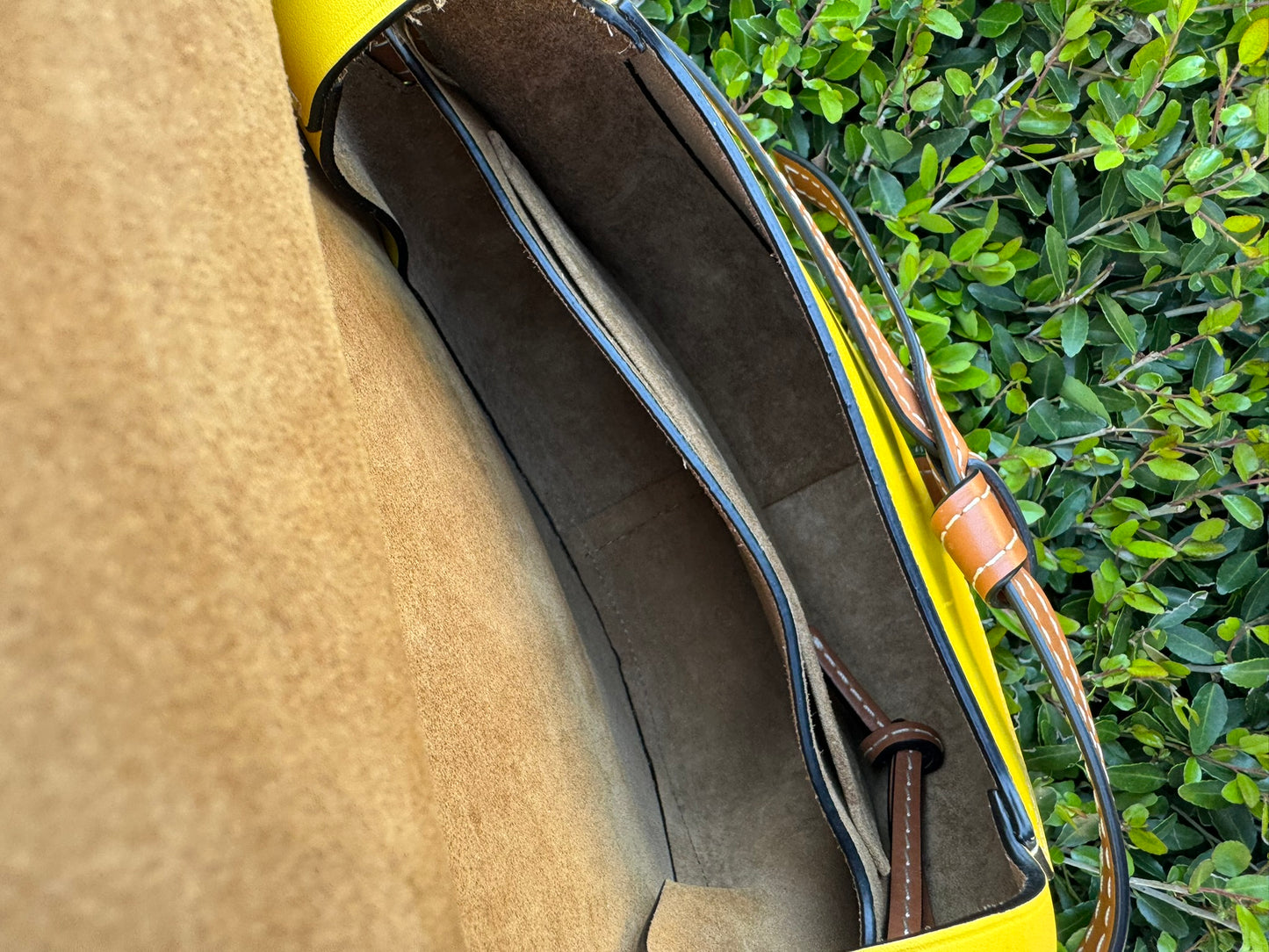 Loewe Small Gate Crossbody Bag in Mocca Yellow & Pecan