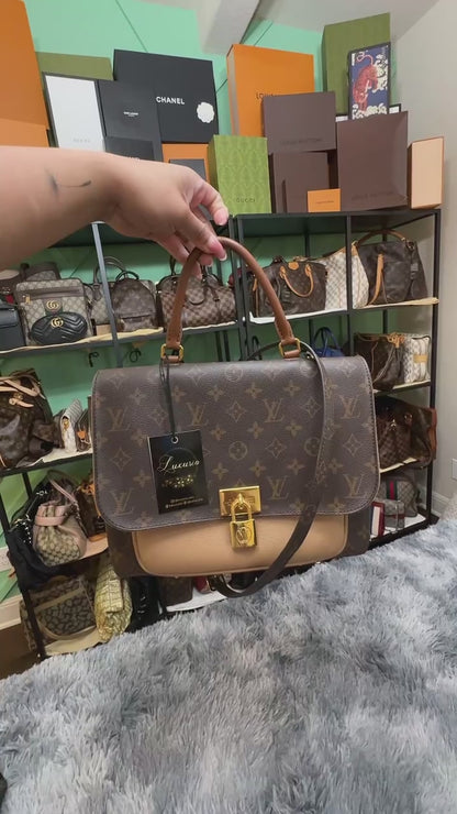 Louis Vuitton Marignan Monogram Canvas & Sesame Leather