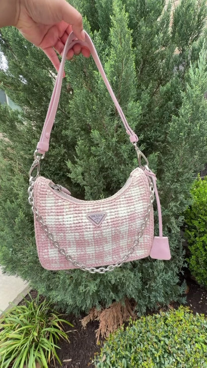 Prada Re-Edition 2005 Crochet (Raffia) Shoulder Bag