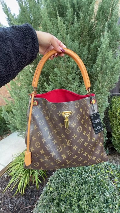 Louis Vuitton Gaia in Monogram Canvas with Red Accent