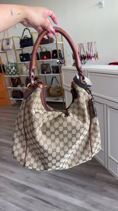 Gucci GG Hobo Bag in Classic Monogram Canvas