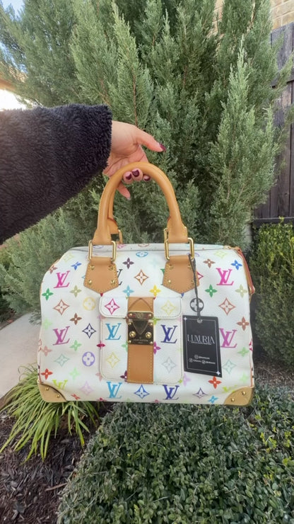 Louis Vuitton Speedy in Multicolor Blanc