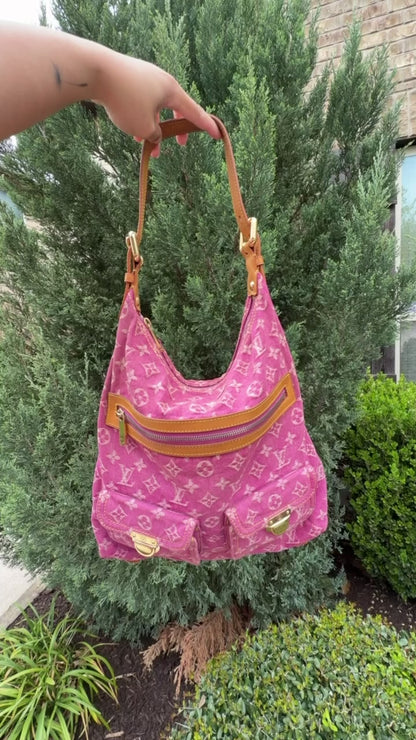 Louis Vuitton Neo Baggy GM – Pink Monogram Denim